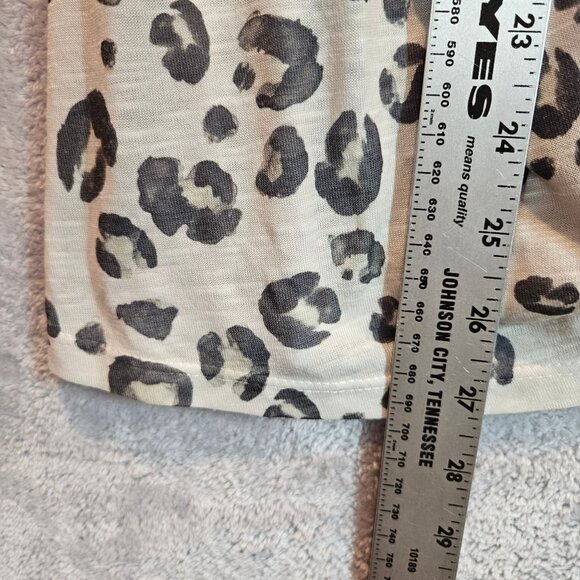 Time & Tru Womens Top XL Long Sleeve Floral Leopard Print Gathered Hem colorful - Picture 6 of 11